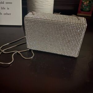 Swarovski Silver Crystal Embellished Wristlet